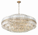 Hayes 40.5'' Chandelier in Aged Brass - Front View (HAY-1409-AG)