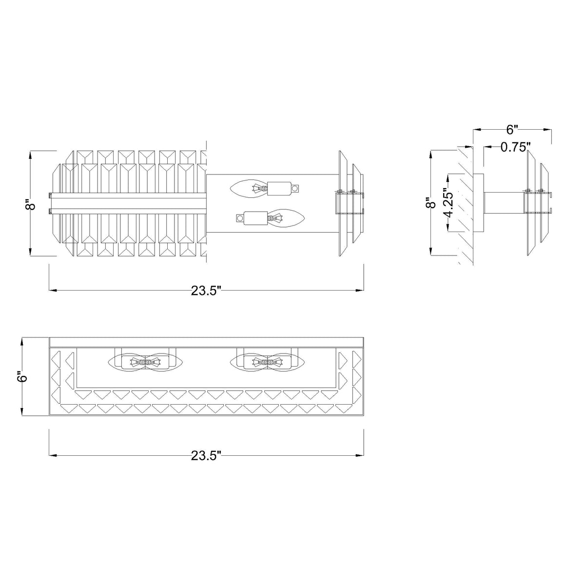 Hayes 23.5'' Bathroom Vanity dimensions
