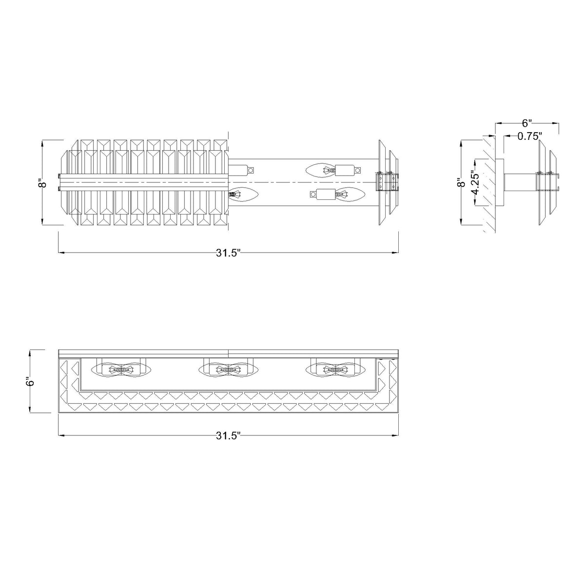 Hayes 31.5'' Bathroom Vanity dimensions