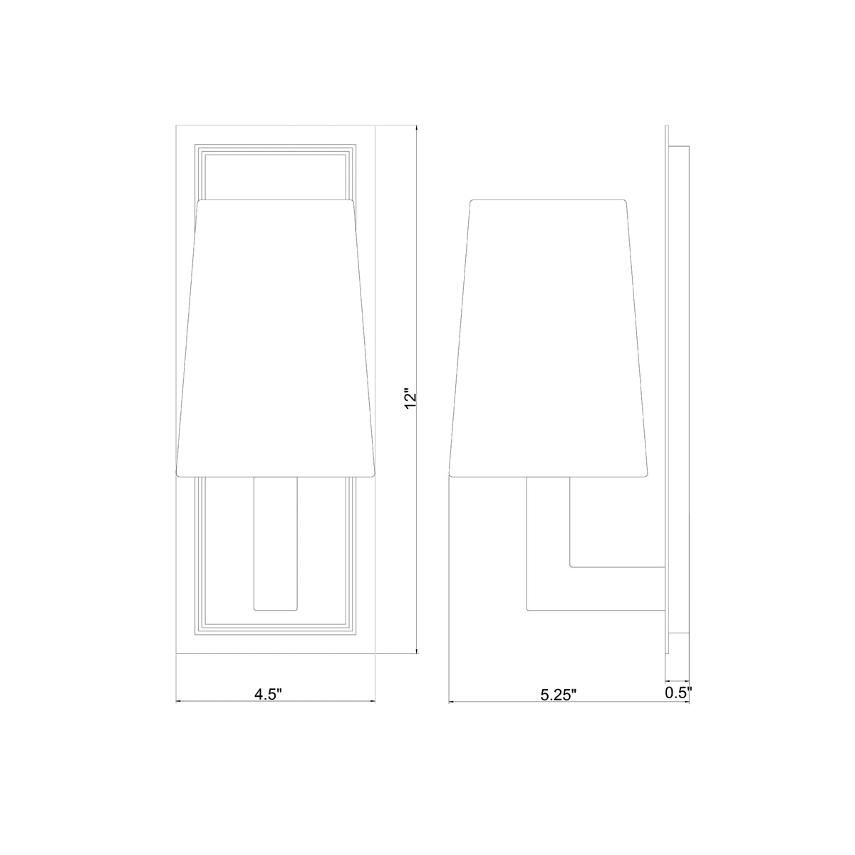 Hogan 4.5'' Sconce dimensions
