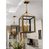 Herrick 18" Chandelier in Luxe Gold - NAVY - Lifestyle View (HRK-2508-LG-NY)