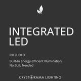 Addis 12" Integrated LED Multi-Light Pendant in Polished Chrome - LED Detail (ADD-405-CH-WH)