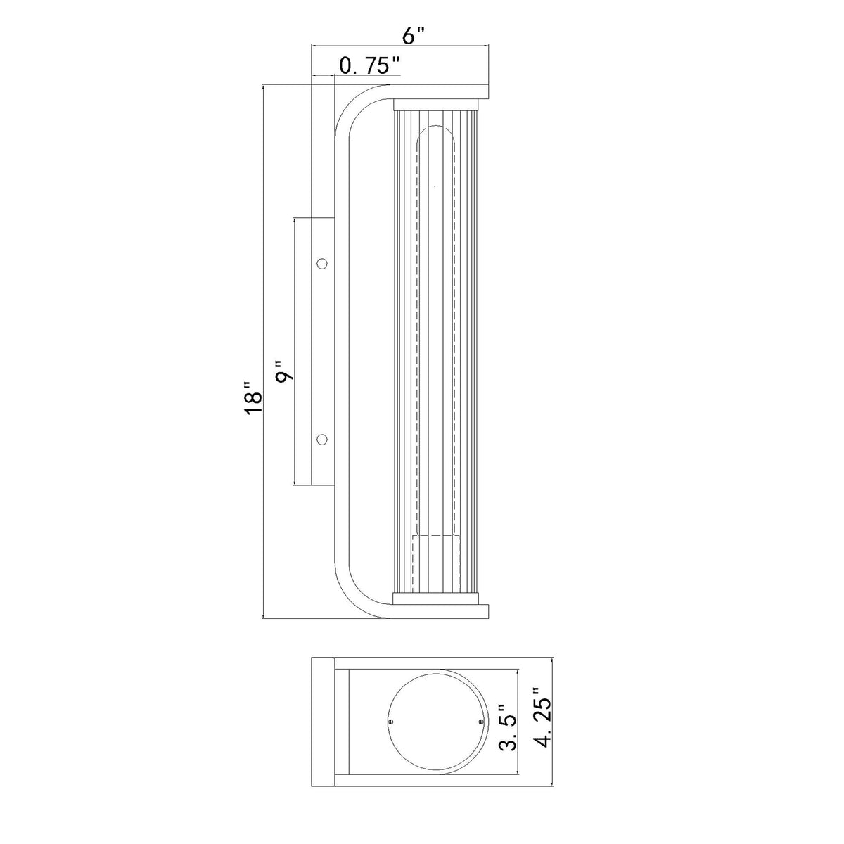 Jarvis 4.25'' LED Sconce dimensions