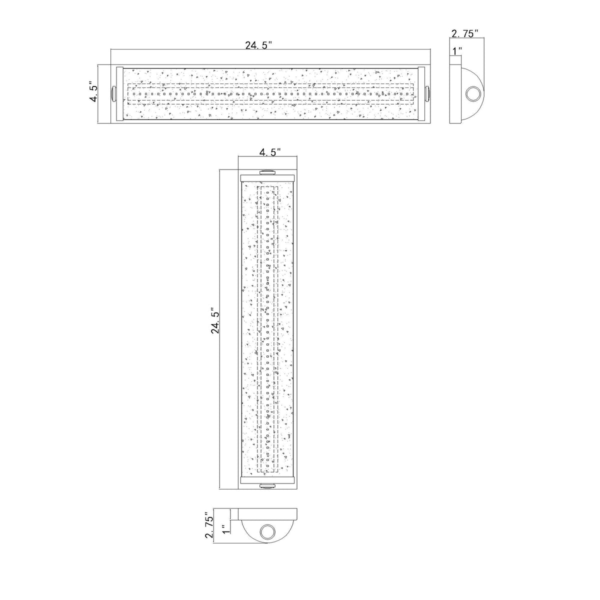 Jarvis 24.5'' Integrated LED Sconce dimensions