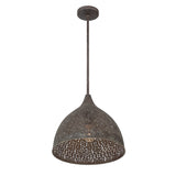 Jasmine 14'' Pendant in Forged Bronze - Additional View (JAS-A5010-FB)