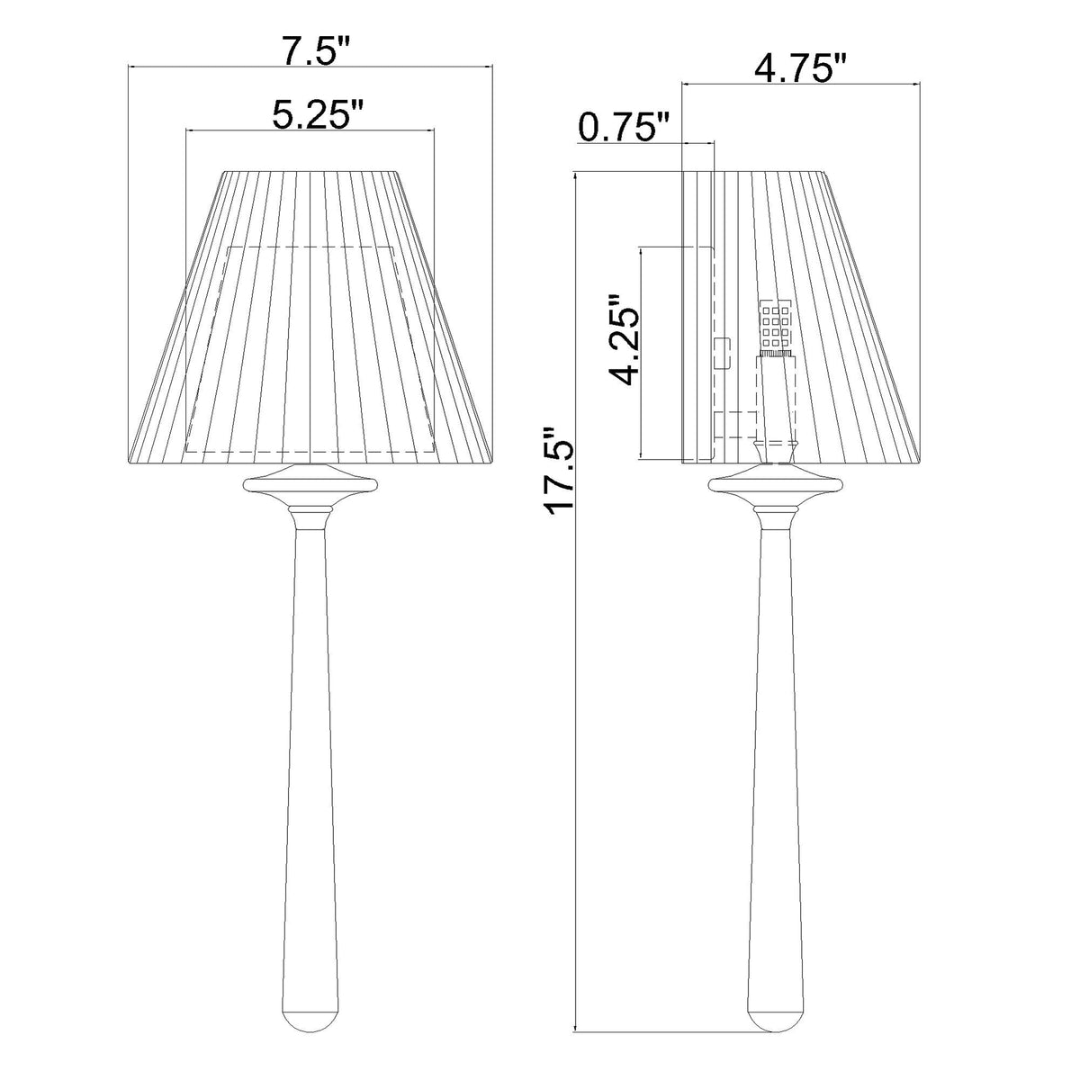 Jules 7.5'' LED Sconce dimensions