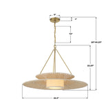 Janipher 29.5'' Chandelier - Dimensions Diagram (JNP-10543-SG)