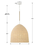 Jasper 20'' Pendant - Dimensions Diagram (JSP-10536-MT)
