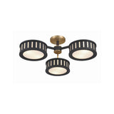 Kendal 29.25'' Semi Flush Mount in Vibrant Gold - Black Forged - Additional View (KEN-8300-VG-BF)