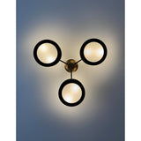 Kendal 29.25'' Semi Flush Mount in Vibrant Gold - Black Forged - Additional View (KEN-8300-VG-BF)