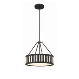 Kendal 15.5'' Chandelier in Black Forged - Front View (KEN-8303-BF)