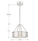 Kendal 15.5'' Chandelier - Dimensions Diagram (KEN-8303-PN)
