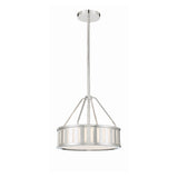 Kendal 15.5'' Chandelier in Polished Nickel - Front View (KEN-8303-PN)