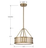 Kendal 15.5'' Chandelier - Dimensions Diagram (KEN-8303-VG)