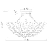 Killian 17.25" Semi Flush Mount - Dimensions Diagram (KLN-5200-LG)