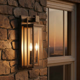 Lendel 8'' Outdoor Sconce in Twilight Bronze - Textured Gold - Lifestyle View (LDL-902-TZ-TG)