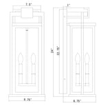 Lendel 9.75'' Outdoor Sconce - Dimensions Diagram (LDL-904-TZ-TG)