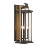 Lendel 9.75'' Outdoor Sconce in Twilight Bronze - Textured Gold - Front View (LDL-904-TZ-TG)
