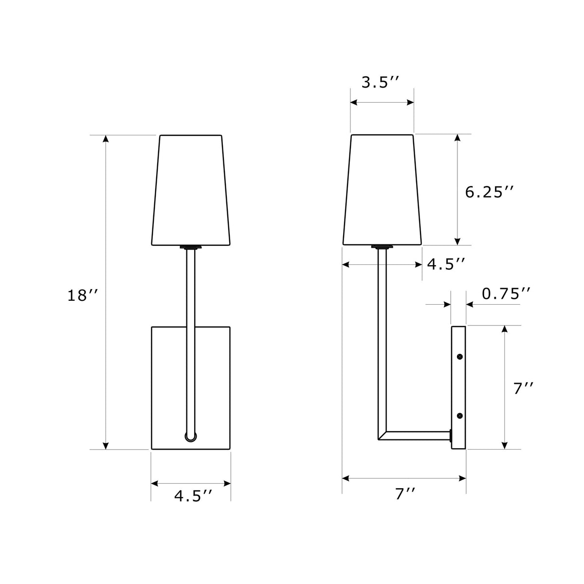 Lena 4.5'' Sconce dimensions