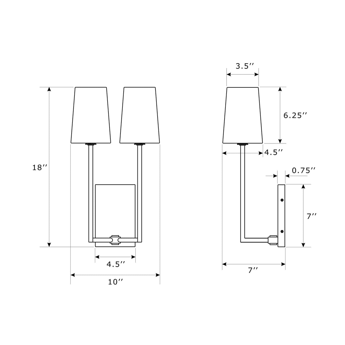 Lena 10'' Sconce dimensions