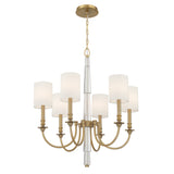 Lloyd 26'' Chandelier in Aged Brass - Front View (LLO-486-AG)