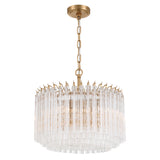 Lofton 18'' Chandelier in Aged Brass - Front View (LOF-5005-AG)