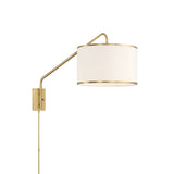 Mallory 15'' Task Sconce in Soft Brass - Front View (MAL-601-SB)
