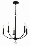 Mila 23'' Chandelier in Black - Additional View (MIL-8005-BK)