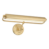 Miller 21.5'' Integrated LED Picture Light in Aged Brass - Front View (MLR-202-AG)