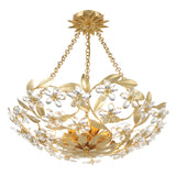 Marselle 24'' Semi Flush Mount in Antique Gold - Front View (MSL-306-GA_CEILING)