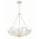 Marselle 24'' Chandelier in Matte White - Front View (MSL-306-MT)