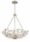 Marselle 24'' Chandelier in Antique Silver - Front View (MSL-306-SA)