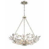 Marselle 24'' Chandelier in Antique Silver - Front View (MSL-306-SA)