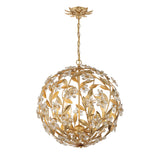 Marselle 22'' Chandelier in Antique Gold - Front View (MSL-316-GA)