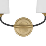 Niles 15'' Sconce in Black Forged - Modern Gold - Additional View (NIL-70012-BF-MG)