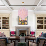 Ollie 26.25'' Chandelier in Aged Brass - Lifestyle View (OLL-6006-AG-BH)