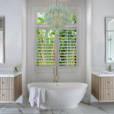Ollie 26.25'' Chandelier in Aged Brass - Lifestyle View (OLL-6006-AG-GR)
