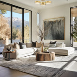 Orson 22.5'' Semi Flush Mount in Modern Gold - Lifestyle View (ORS-733-MG-ST)