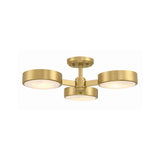Orson 22.5'' Semi Flush Mount in Modern Gold - Front View (ORS-733-MG-ST)
