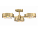 Orson 22.5'' Semi Flush Mount in Modern Gold - Front View (ORS-733-MG)