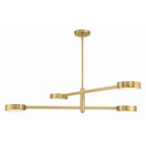 Orson 54'' Linear Chandelier in Modern Gold - Front View (ORS-734-MG-ST)