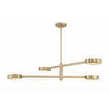 Orson 54'' Linear Chandelier in Modern Gold - Front View (ORS-734-MG)