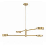 Orson 54'' Linear Chandelier in Modern Gold - Front View (ORS-734-MG)