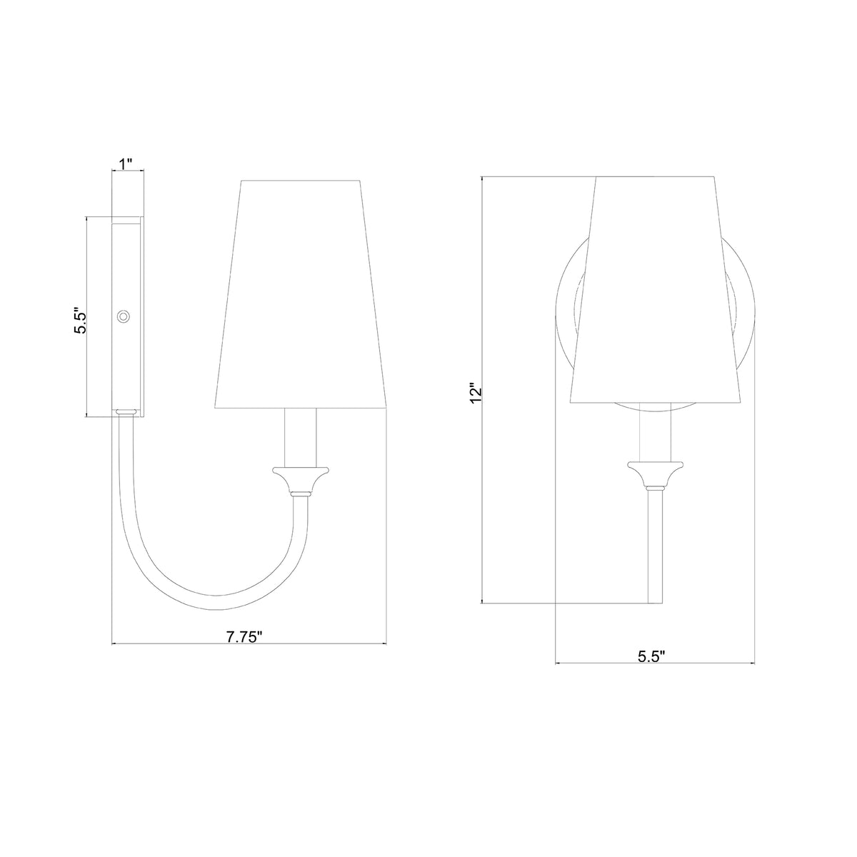 Payton 5.5'' Sconce dimensions