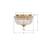 Roslyn 10'' Flush Mount - Dimensions Diagram (ROS-A1003-AG-CL-MWP)