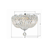Roslyn 10'' Flush Mount - Dimensions Diagram (ROS-A1003-CH-CL-MWP)