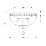 Roslyn 10'' Flush Mount - Dimensions Diagram (ROS-A1003-CH-CL-MWP)