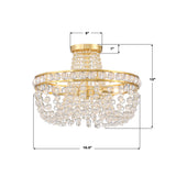 Seville 16.5'' Semi Flush Mount - Dimensions Diagram (SEV-1800-AG)