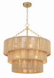 Shyla 24'' Chandelier in Soft Gold - Front View (SHY-10907-SG)