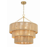 Shyla 24'' Chandelier in Soft Gold - Front View (SHY-10907-SG)